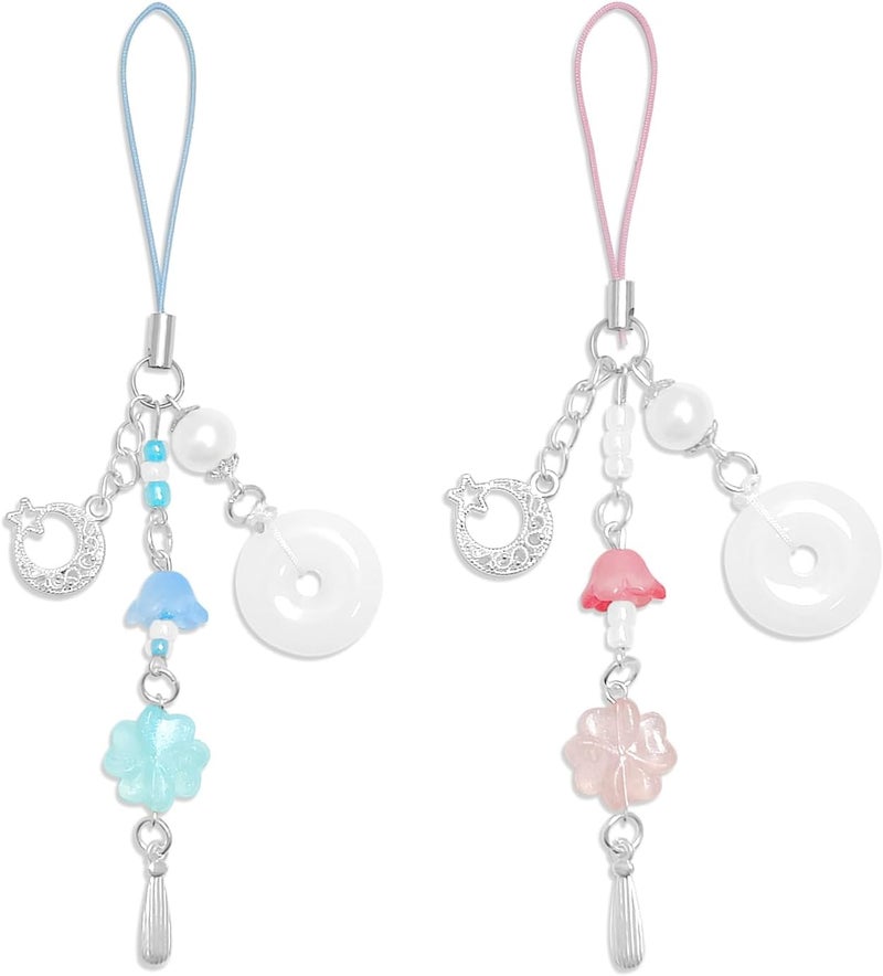cioatu Y2K Cute Phone Charms Set - Aesthetic Cherry,Flower, Butterfly & Star Cell Phone Straps, Kawaii PhoneAccessories for Bag Keychain, AirPods, Camera Decor - Image 1